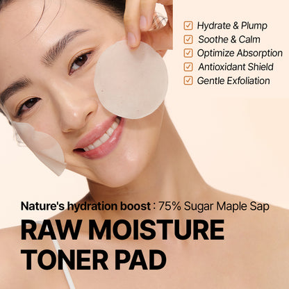 Raw Moisture Toner Pad 160ML (70 Pads)