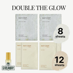 Double The Glow-White Clay Sheet Mask (8 sheets) + Raw Sheet Mask (12 sheets) & Giveaway Raw Oil Ampoule