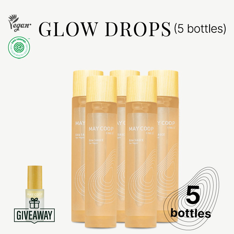 GLOW DROPS -Raw Sauce The Vegan 100ml (5bottles) & Giveaway Raw Oil Ampoule